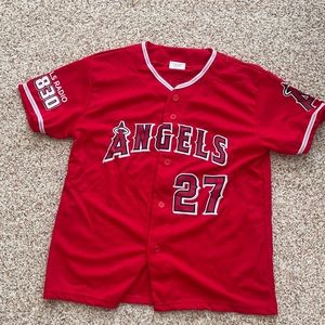 NWOT LA Angels Giveaway Youth XL Trout Jersey